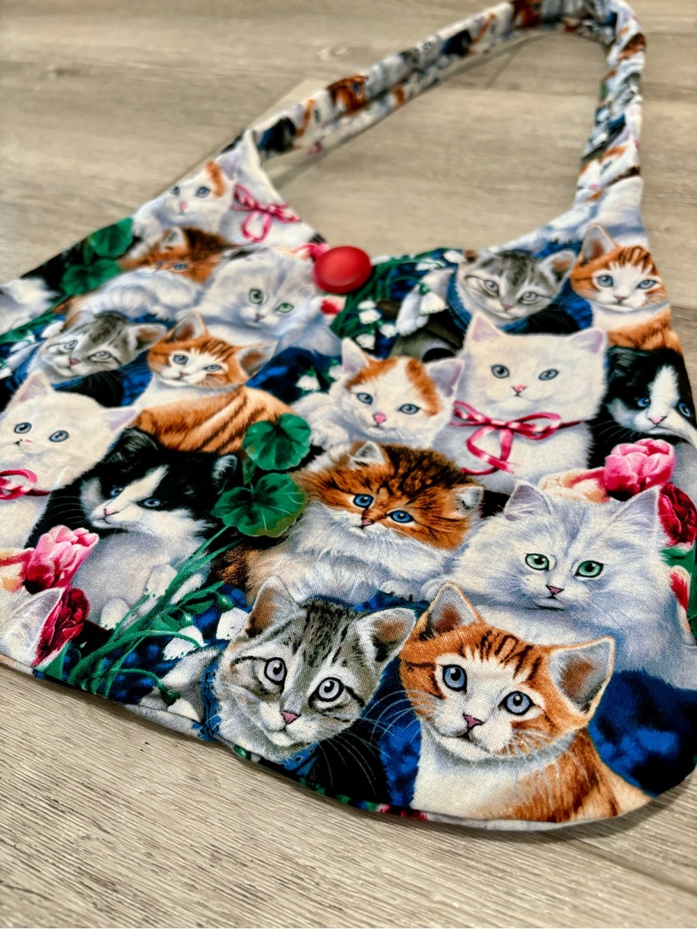 Cat Print Shoulder Bag for Cat Lovers - Multicolor